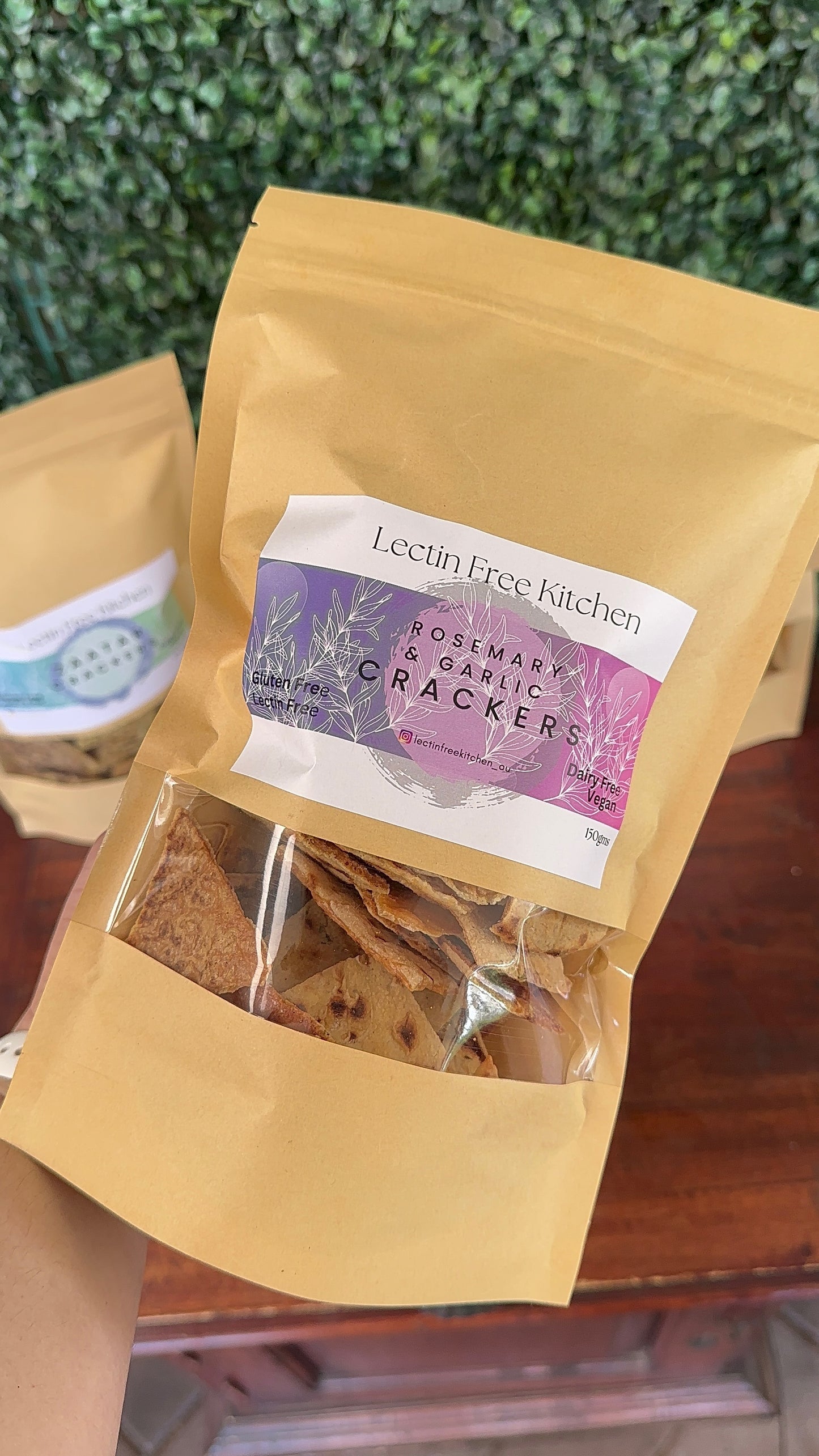 Lectin Free Rosemary and Garlic Crackers