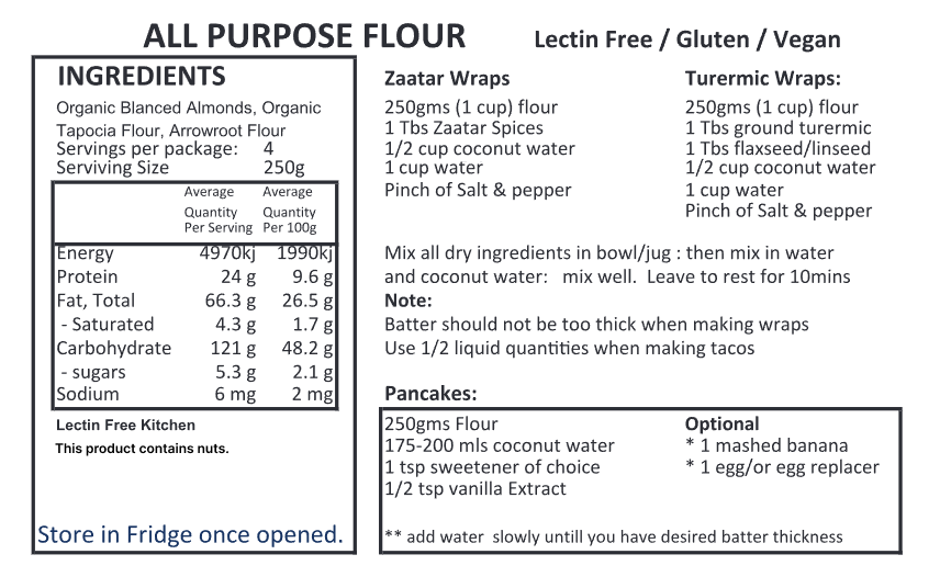 Lectin Free All Purpose Flour